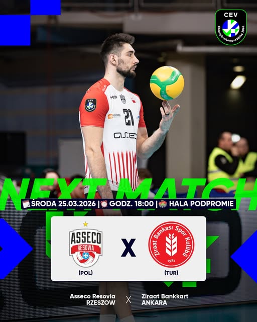 Ćwierćfinał Ligi Mistrzów CEV! 

Kiedy? 
ŚRODA - 25.03.2026 r. godz. 18:00

Gdzie?
Hala RCSW Podpromie
ul. Podpromie 10 