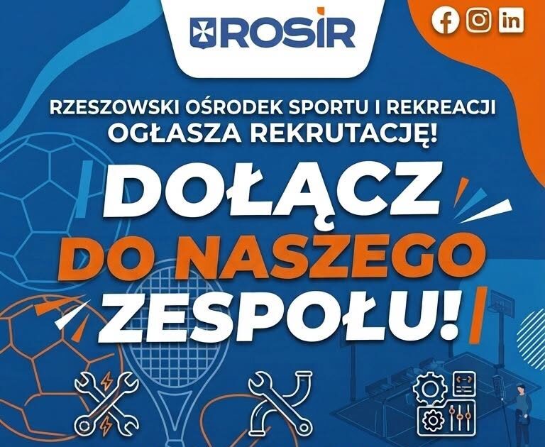 Szukasz stabilnej pracy? Rzeszowski Ośrodek Sportu i Rekreacji właśnie rozpoczął rekrutację. Poszukujemy fachowców na stanowiska: ​Konserwator / Elektryk – https://www.pracuj.pl/.../konserwator-elektryk-k-m... ​Konserwator / Hydraulik – https://www.pracuj.pl/.../konserwator-hydraulik-k-m... ​Operator Urządzeń – https://www.pracuj.pl/.../operator-urzadzen-k-m-rzeszow... ​Szczegółowe informacje dotyczące zakresu obowiązków i wymagań znajdziesz w powyższych linkach. Jeśli masz pytania, chętnie na nie odpowiemy również telefonicznie pod numerem: 17 748 15 15. ​Gorąco zachęcamy do zapoznania się z ofertami i wysyłania CV. Czekamy właśnie na Ciebie!
