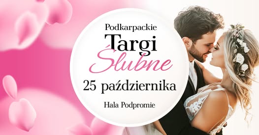 Targi Ślubne w Hali Podpromie – zapraszamy! Planujesz swój wymarzony ślub i wesele? Już 25 października 2026 roku Hala Podpromie w Rzeszowie zamieni się w wyjątkowe miejsce pełne ślubnych inspiracji! Podczas Targów Ślubnych przyszłe Pary Młode będą mogły spotkać przedstawicieli branży ślubnej, poznać najnowsze trendy, skorzystać z ofert wystawców i znaleźć pomysły, które pomogą stworzyć niezapomniany dzień. 📅 25 października 2026 r. 📍 Hala Podpromie w Rzeszowie Zarezerwujcie termin i przygotujcie się na porcję inspiracji!