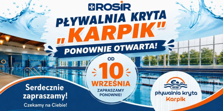 PŁYWALNIA KRYTA KARPIK PONOWNIE OTWARTA!